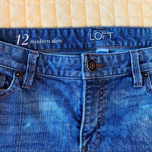 Ann Taylor Modern Slim Denim Jeans 12 - Picture 6 of 8